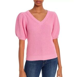 525‎ America V-Neck Puff Sleeve Sweater